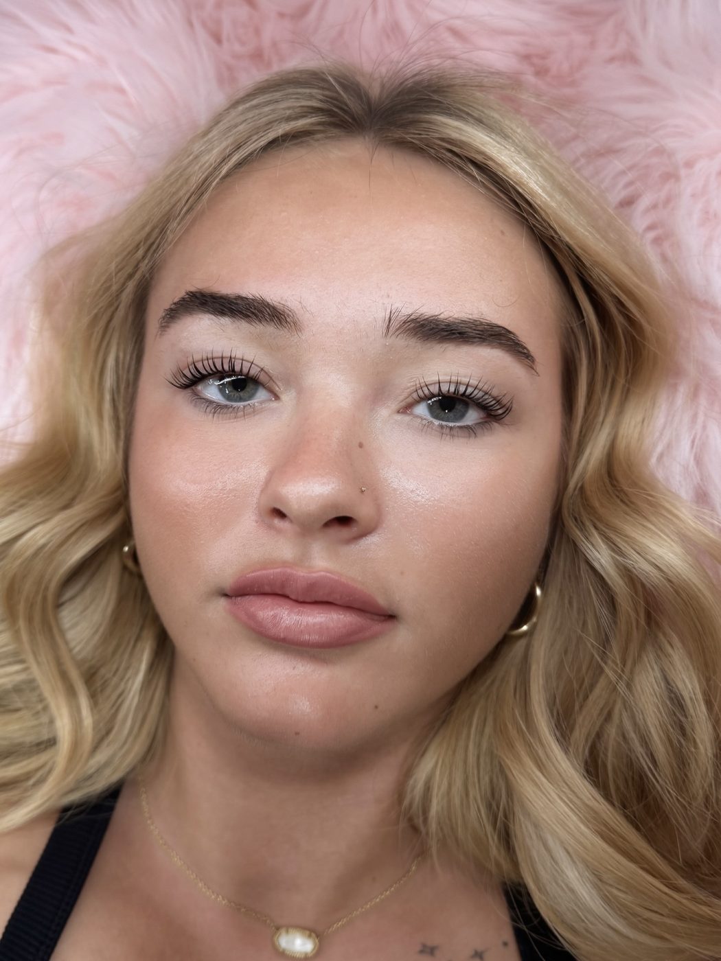 Korean Lash Lift & Tint on blonde client